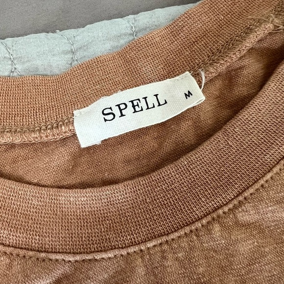 Spell & the Gypsy t shirt rust tan brown color welcome to paradise size M - Picture 5 of 5